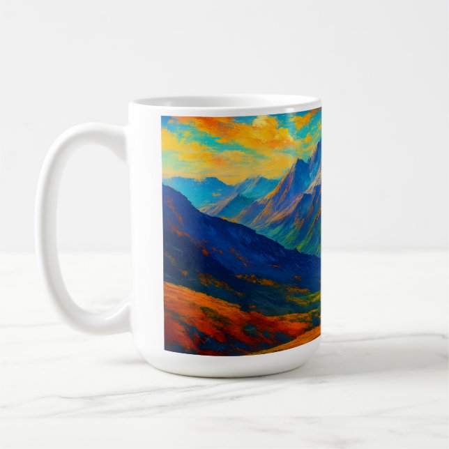 Emerald Forest Watercolor Canvas Kaffemugg (Vänster)