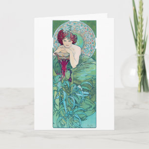 Emerald (Four Jewels), Alphonse Mucha Kort