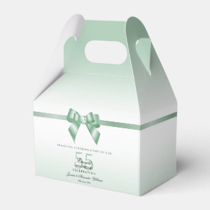 Emerald Gem Bow & Ribbon 55-årsdagen Bröllop Presentaskar