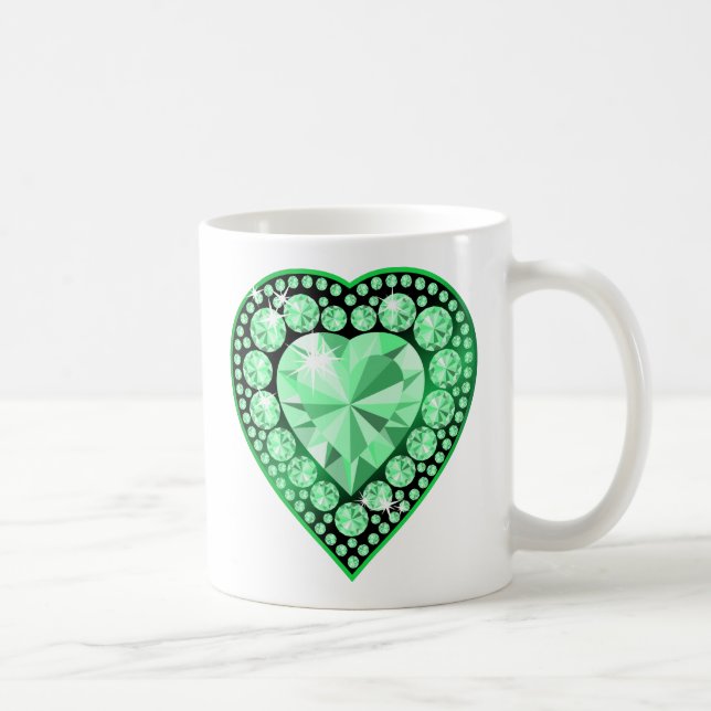 Emerald Gem Heart Kaffemugg (Höger)