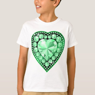 Emerald Gem Heart T-shirt