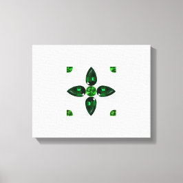 Emerald Gemstone Art, Grönt Canvastryck