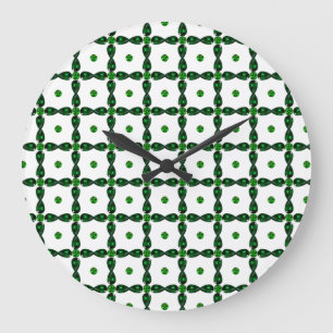 Emerald Gemstone Art, Grönt Stor Klocka