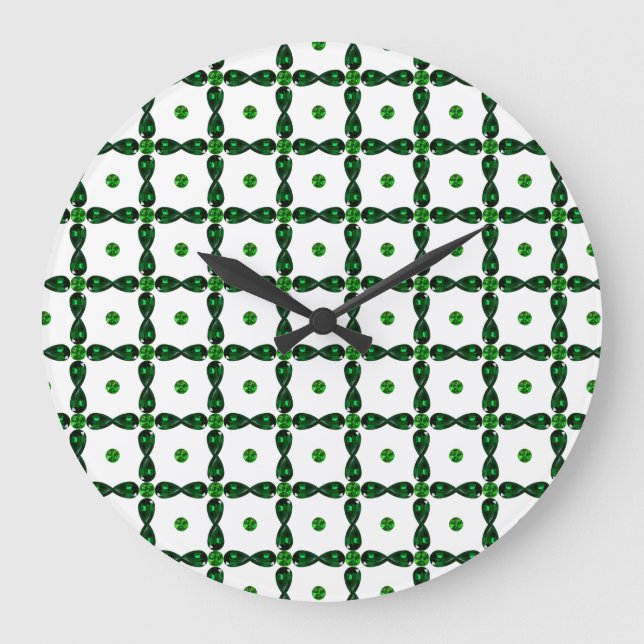 Emerald Gemstone Art, Grönt Stor Klocka (Framsida)