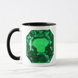Emerald Gemstone, Birthstone May, Ljust grönt Mugg