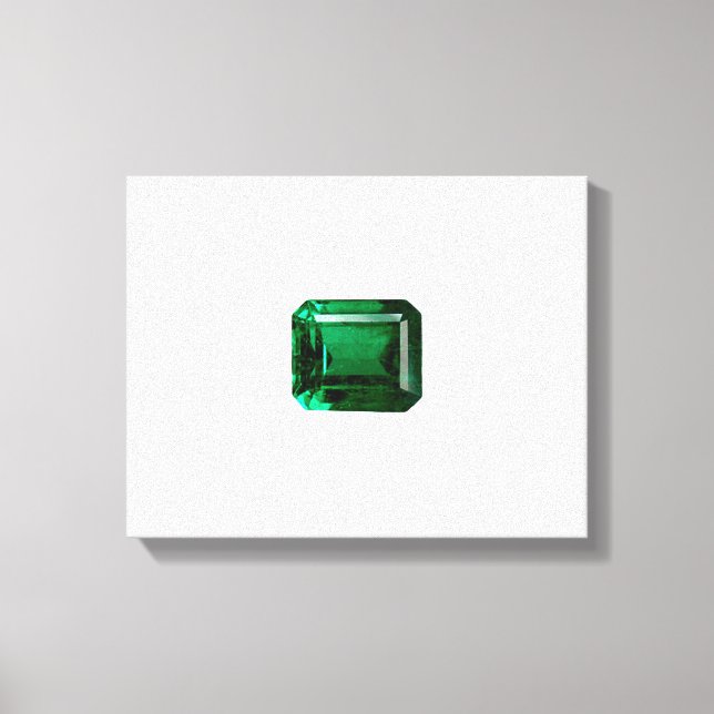 Emerald Gemstone Grönt Canvastryck (Framsida)