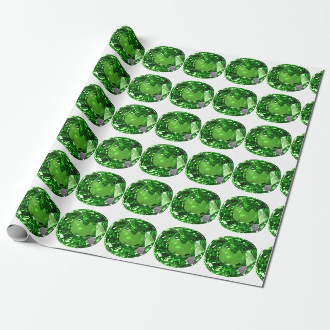 Emerald Gemstone, Grönt Presentpapper (Utrullad)