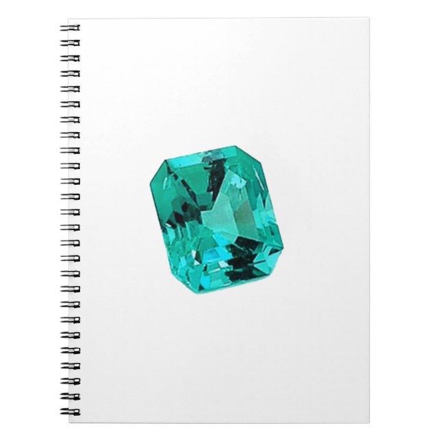 Emerald Gemstone tryckt på Anteckningsbok (Framsidan)