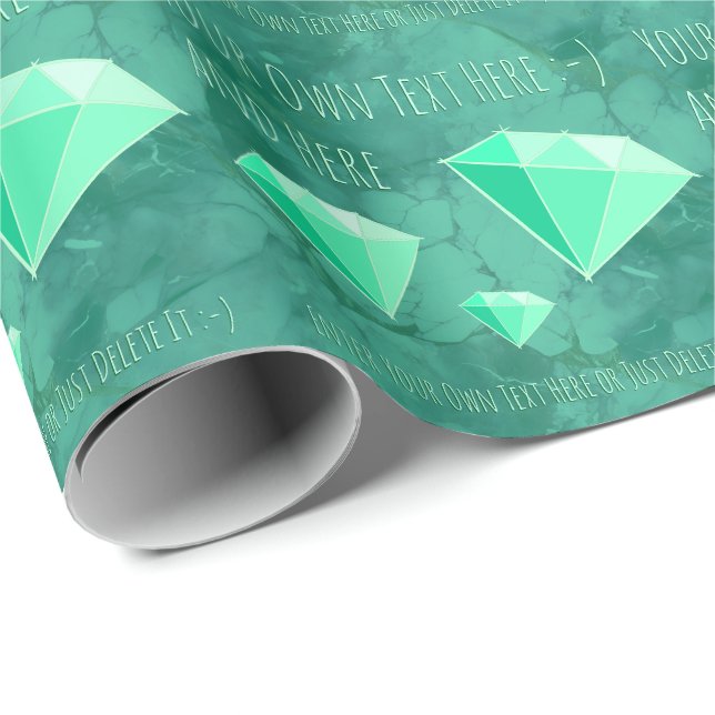 Emerald Gemstones. Jewelry Gift Presentpapper (Rullad Hörn)