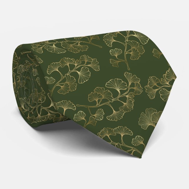 Emerald Ginkgo Elegance – Luxury Gold Botanical 7 Slips (Rullad)