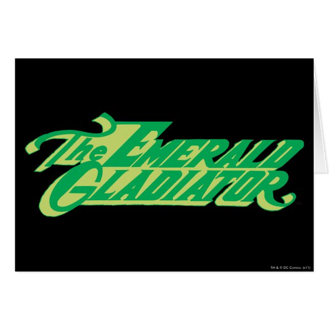 Emerald Gladiator Hälsningskort (Framsidan Horizontal)
