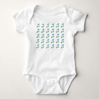 Emerald Glass Rhythms: Translucent Musical Pattern T Shirt