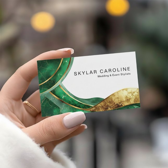 Emerald Gold Bröllop och Evenemangsstylistiker Visitkort (Skapare uppladdad)