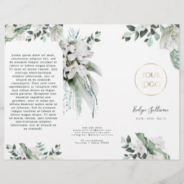 emerald grå, vit blombroschyr