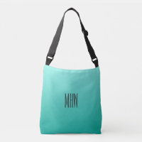 Emerald Gradient anpassningsbar monogram säckar