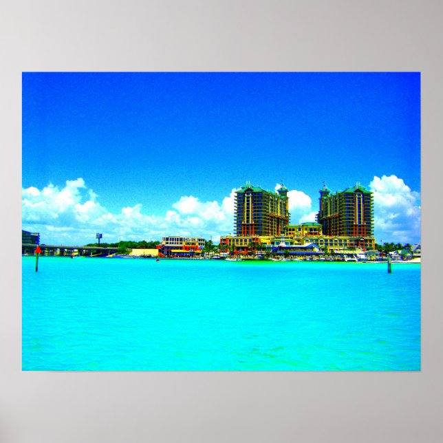 Emerald Grande Destin Florida hotellkonsttryck Poster (Framsidan)