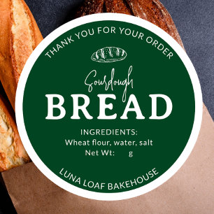 Emerald Green Bakery Sourdough Bröd Klistermärke