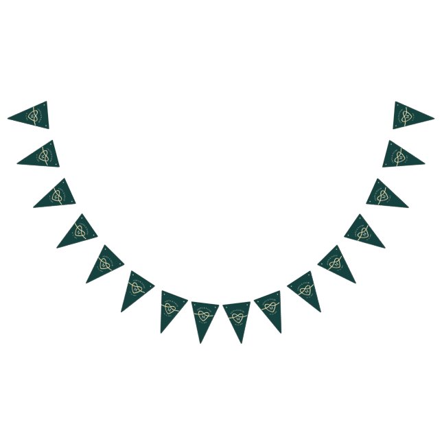 Emerald Green Bröllopsfest  Vimplar (Alla)