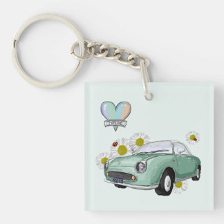 Emerald Green Figaro key chain