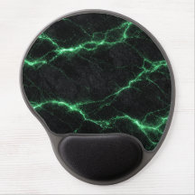 Emerald Green Lightning Marble Mouse Pad