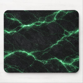 Emerald Green Lightning Marble Mouse Pad Musmatta