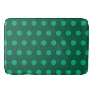 Emerald Green Polka Dots Badrumsmatta