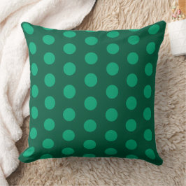 Emerald Green Polka Dots  Kudde