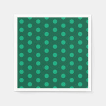 Emerald Green Polka Dots