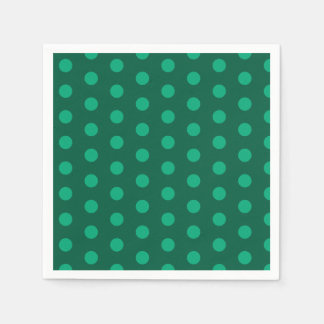 Emerald Green Polka Dots Pappersservett