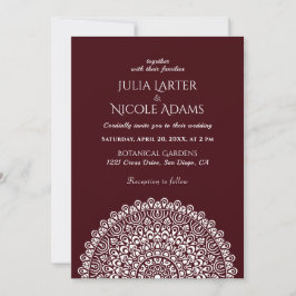 Emerald Green Wild Amazon Forest Mandala Wedding Inbjudningar