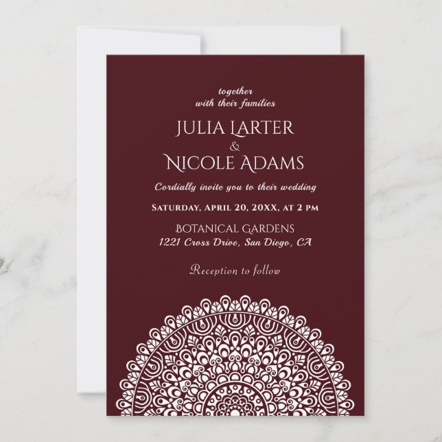 Emerald Green Wild Amazon Forest Mandala Wedding Inbjudningar (Framsida)
