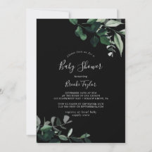 Emerald Greenery | Black Baby Shower