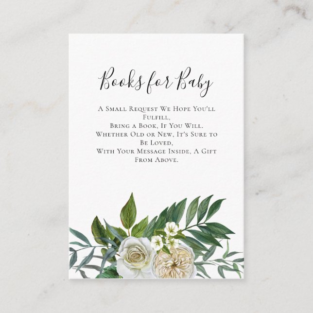 Emerald Greenery Bokar för Baby Card Tilläggskort (Framsida)