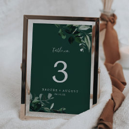 Emerald Greenery | BORDSNUMMER GRÖNT