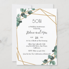 Emerald Greenery Bröllop-jubileumsinbjudningar Inbjudningar