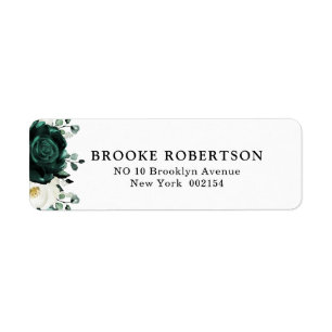 Emerald Greenery Eucalyptus White Returadress Etikett