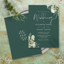 Emerald Greenery Löv Monogram Bröllop