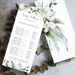 emerald Greenery pris list-rackkort Reklamkort