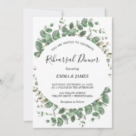 Emerald Greenery Rehearsal Middagsinbjudan Inbjudningar