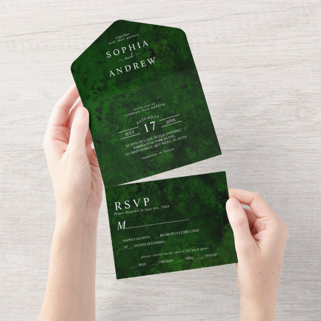 Emerald Greenery & Silver Calligraphy (Avrivbar del)