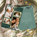 Emerald Greenery Vintage Four Photo Collage<br><div class="desc">Välkomna till vår fantastiska Emerald Greenery-Vintage med fyra Helgdag för fotokollage-fotolykort, där vintage charm möter modern elegans. Den här designen har en berikad vattenfärgsgrej och subtilt elegant-kalligrafi med enkel typografi, som fångar kärnan av traditionell coziness- och rustic cottage core. Med en aning efterluft och ett streck av bekvämlighet för jordbruksföretaget...</div>