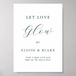 Emerald Greenery-Vintagen Botanical Let Kärlek Glo Poster