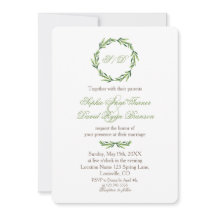 Emerald Greenery Wandemonogram Bröllop