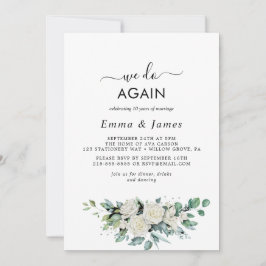 Emerald Greenery "We Do Recept" Vow Renewal Inbjudningar