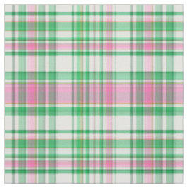 Emerald Grn Shock rosa Wht Preppy Madras Play Sz6# Tyg