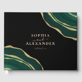 Emerald grönt agate gästböcker