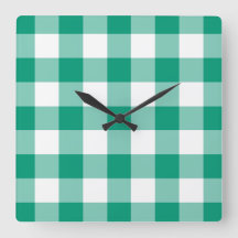 Emerald Grönt and White Checks Gingham Mönster