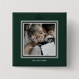 Emerald grönt anpassade 50:e bröllop knapp