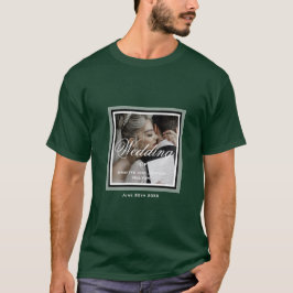 Emerald grönt Anpassade bröllop T-Shirt