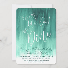 Emerald grönt art rehearssate middag innan vi går  inbjudningar